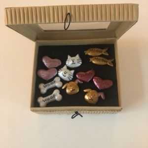 Darling cat and dog push pins for bulletin board! - NEW!
